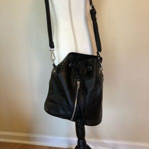 Black Pull String Purse